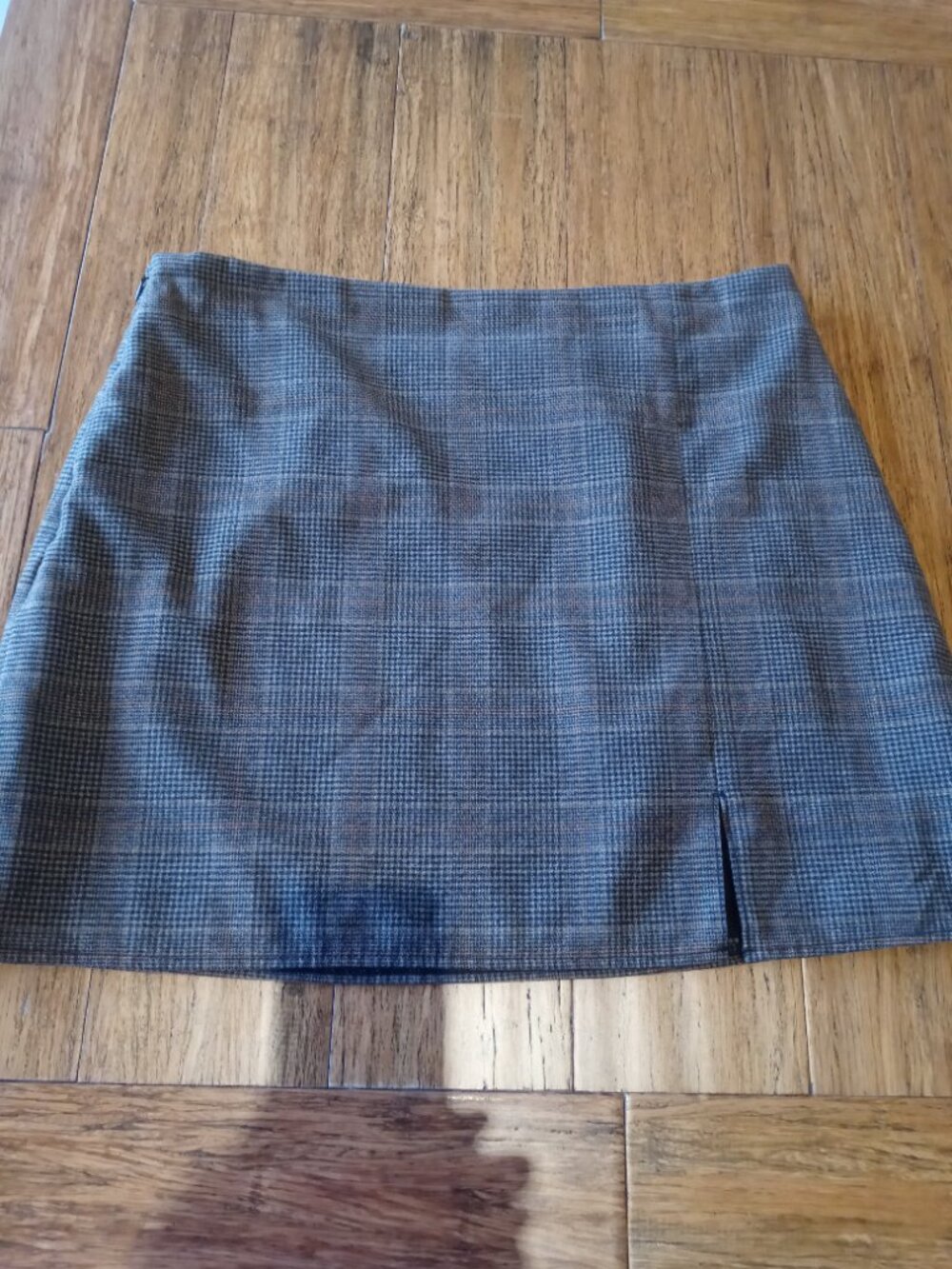 OLD NAVY heritage mini skirt in brown check (L) - Picture 10 of 14